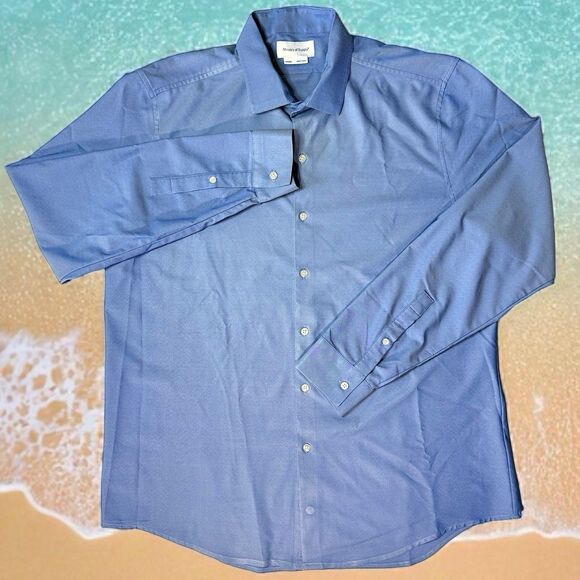 Ministry of Supply Other - Ministry Of Supply Aero Mens Slim Fit Sky Blue Button Down Work Dress Shirt XL